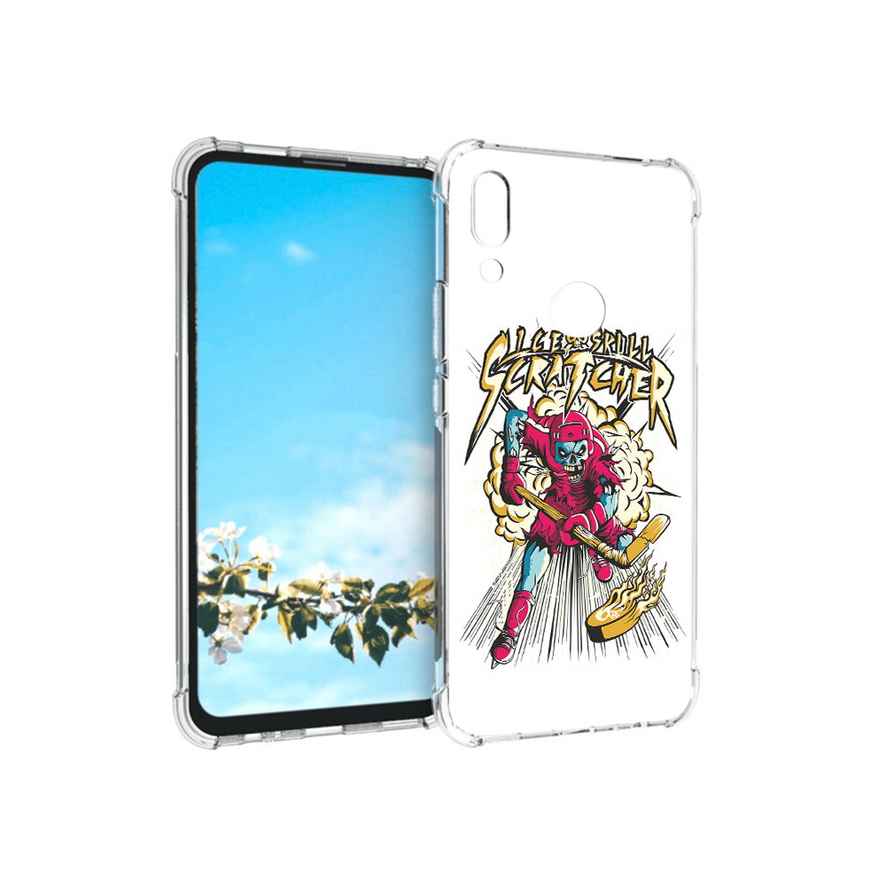 

Чехол MyPads Tocco для Huawei P Smart Z нарисованный скелет хоккеист, Прозрачный, Tocco