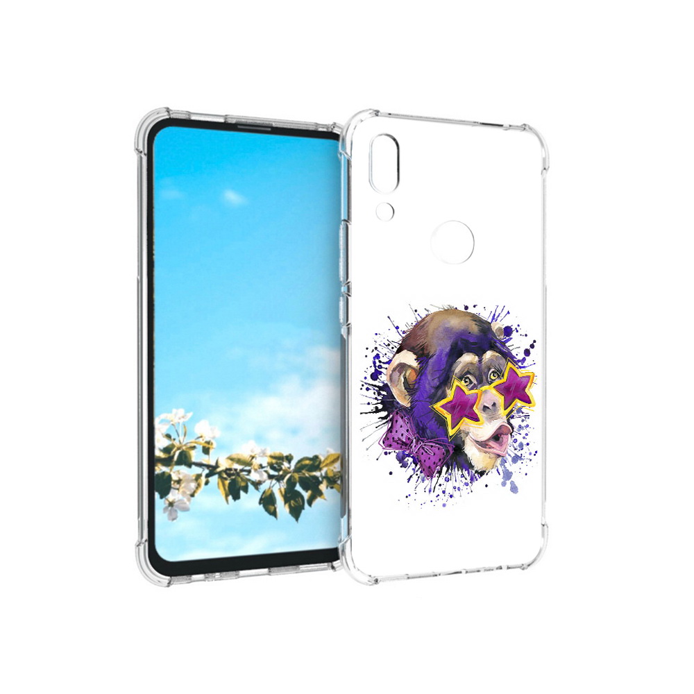 Чехол MyPads Tocco для Huawei P Smart Z обезьяна в очках