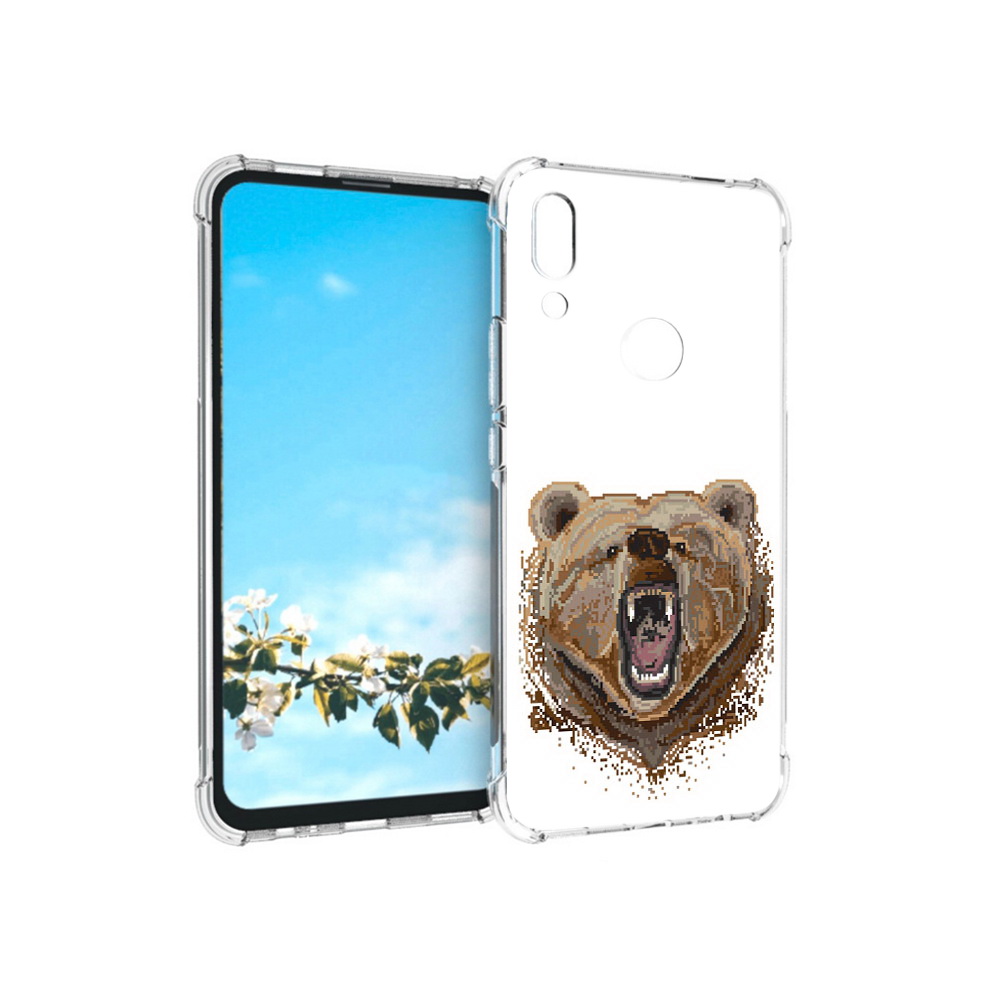 

Чехол MyPads Tocco для Huawei P Smart Z пиксельный медведь, Прозрачный, Tocco