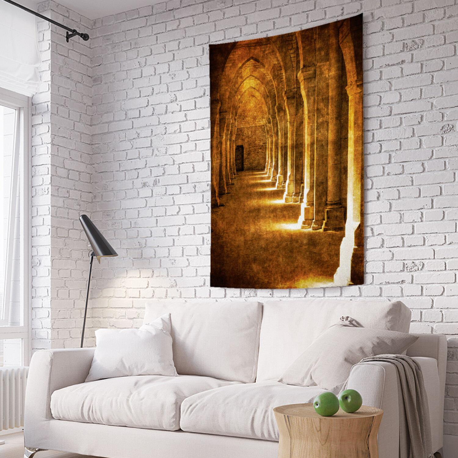 

Вертикальное фотопанно на стену JoyArty Коридор с колоннами 150x200 см, Коридор с колоннами