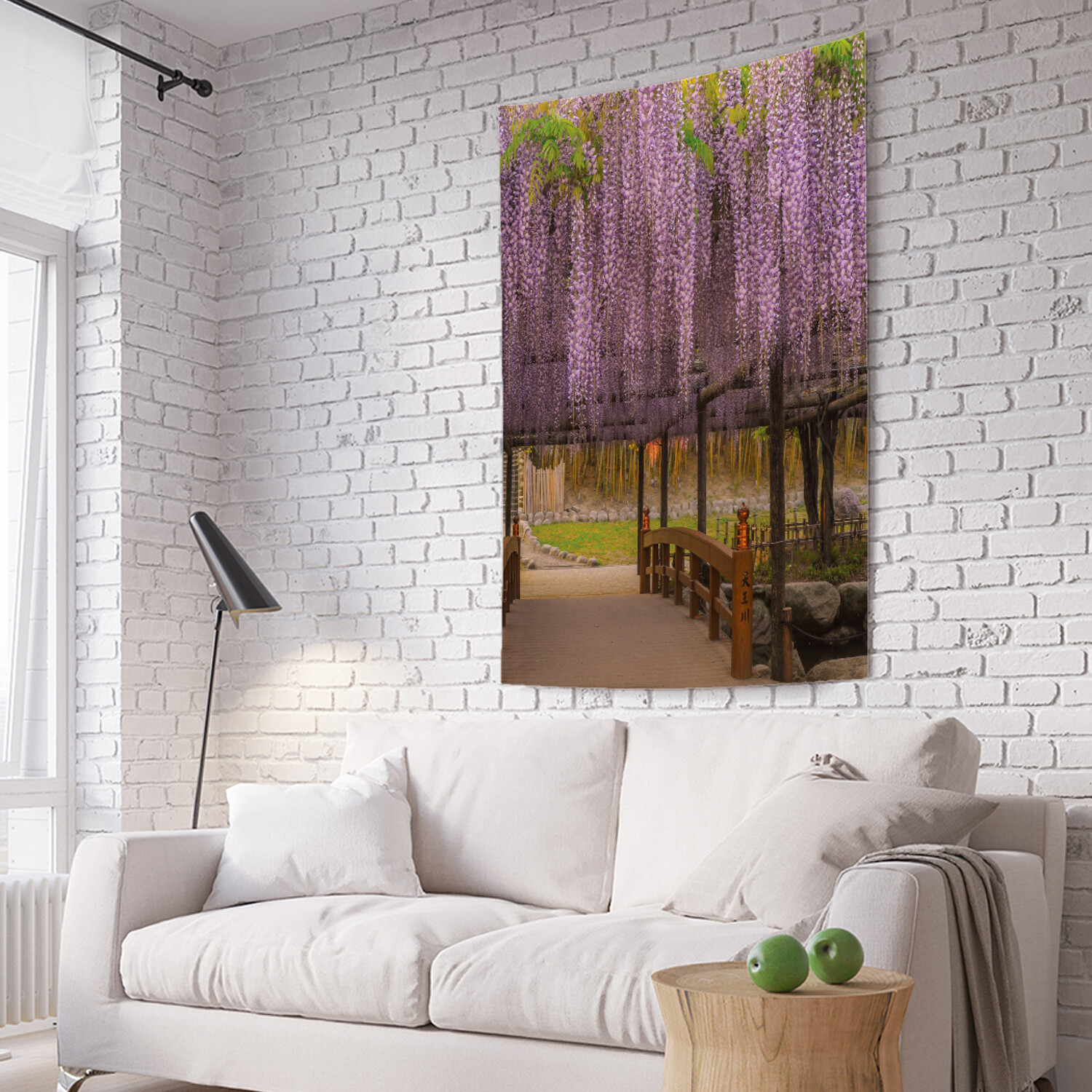 фото Вертикальное фотопанно на стену joyarty "цветочная беседка", 150x200 см