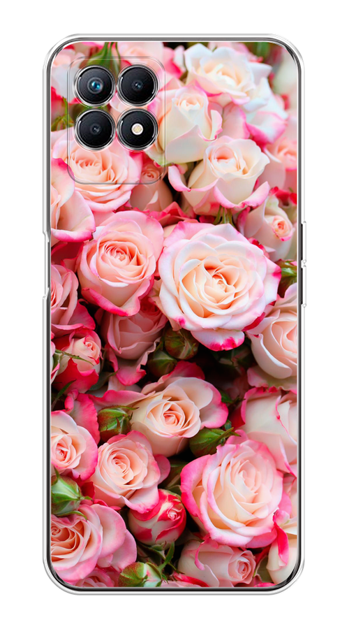 

Чехол на Realme 8i "Много роз", Розовый, 257350-2