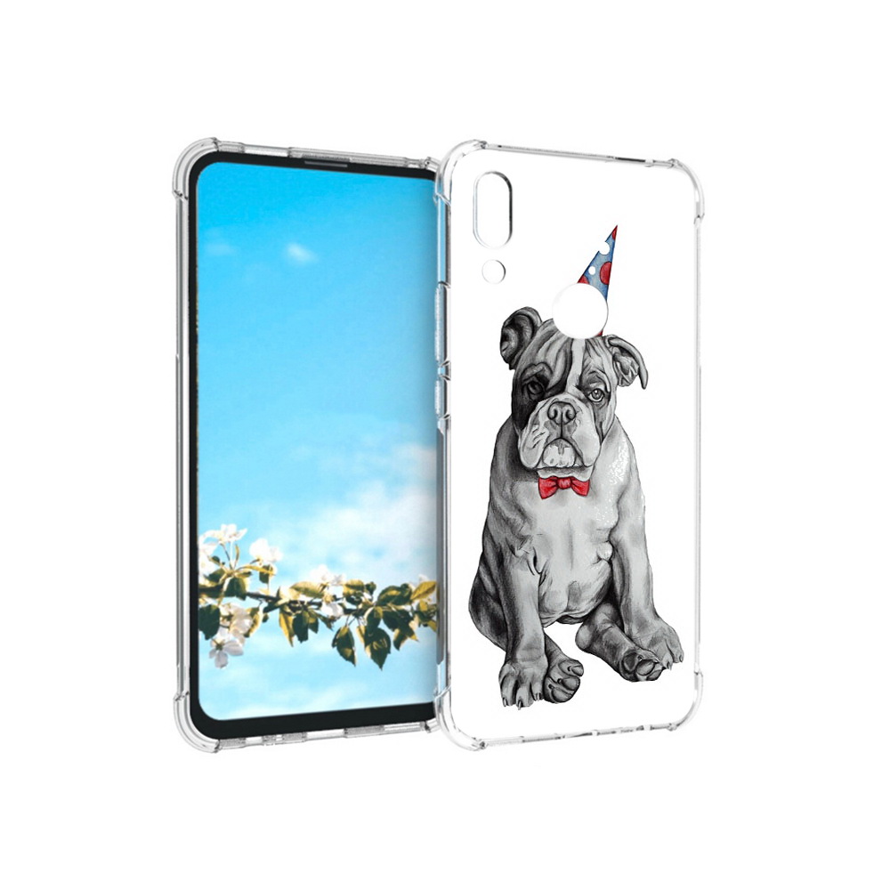

Чехол MyPads Tocco для Huawei P Smart Z праздничный щенок, Прозрачный, Tocco