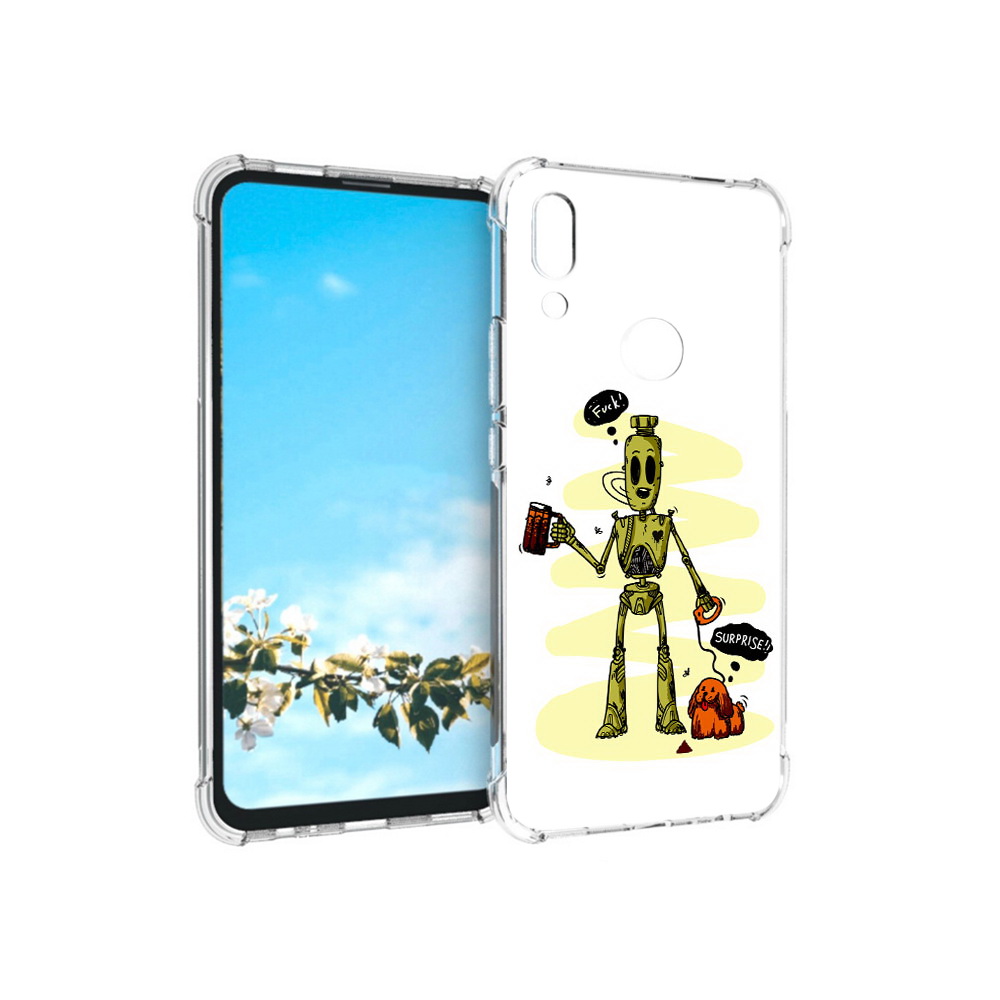 

Чехол MyPads Tocco для Huawei P Smart Z прикольный робот, Прозрачный, Tocco