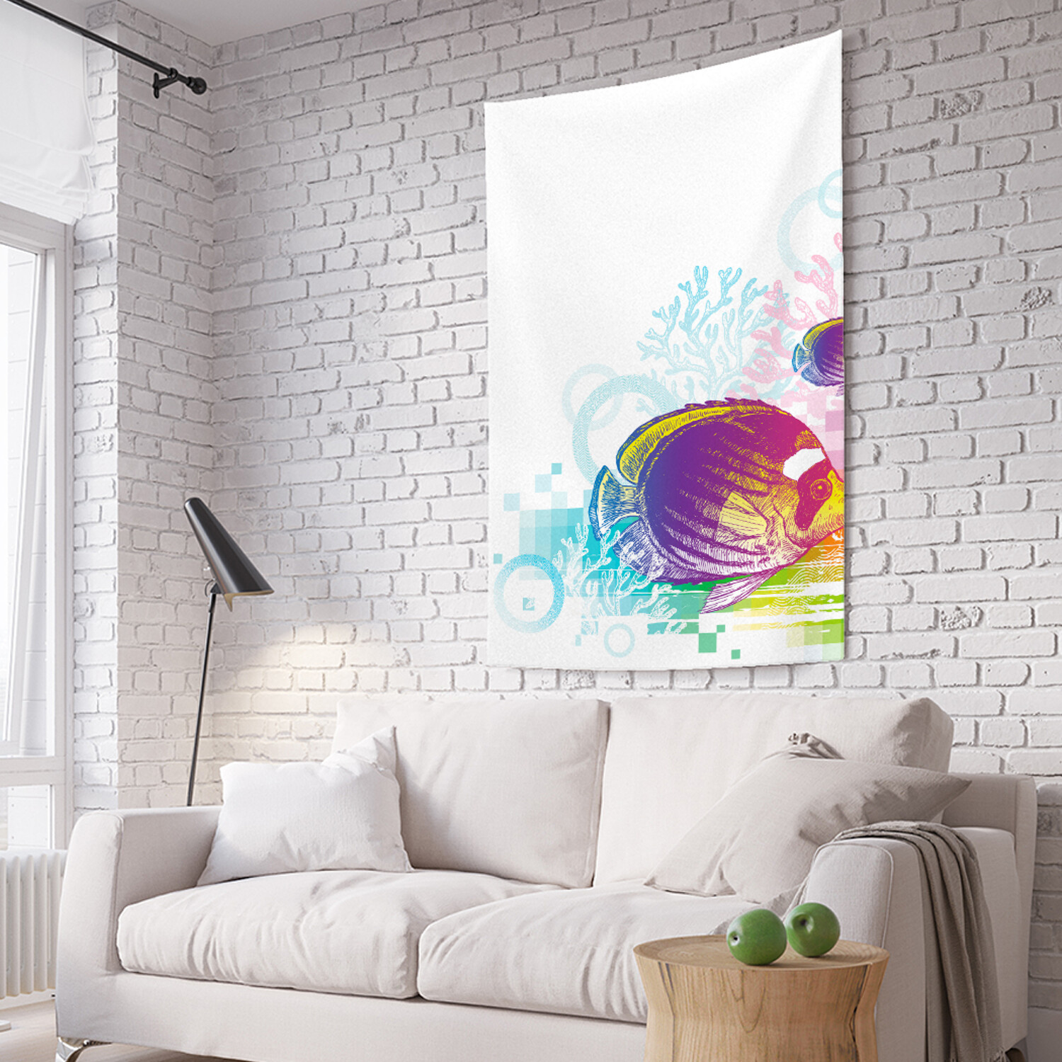 

Вертикальное фотопанно на стену JoyArty Красочные рыбы 150x200 см, Красочные рыбы