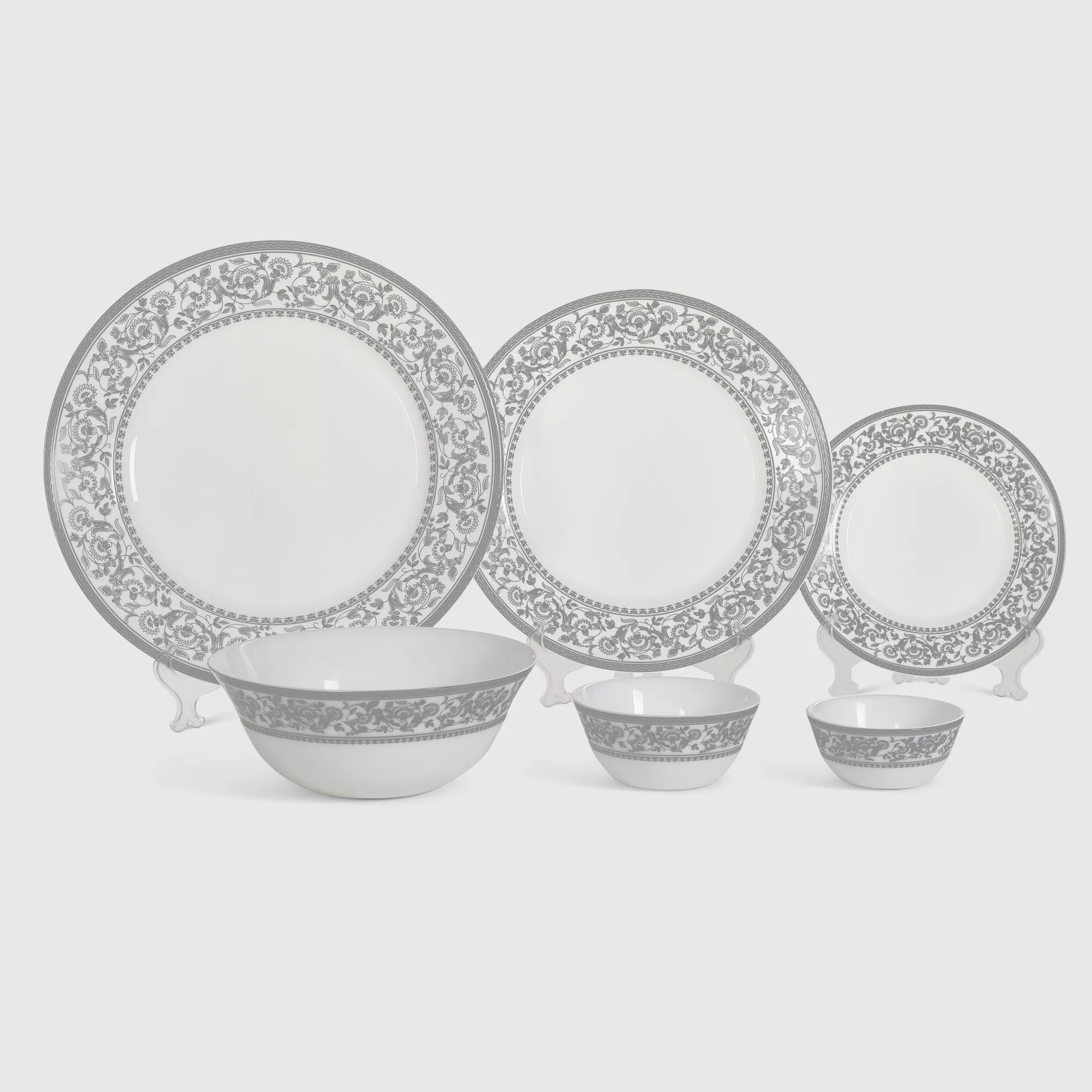 

Столовый набор La Opala Persian silver 6 персон 33 предмета, Белый