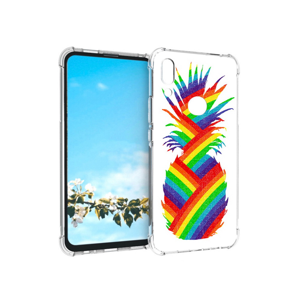 

Чехол MyPads Tocco для Huawei P Smart Z радужный ананас, Прозрачный, Tocco