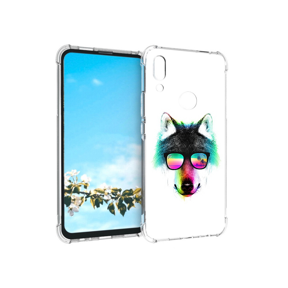 фото Чехол mypads tocco для huawei p smart z радужный волк