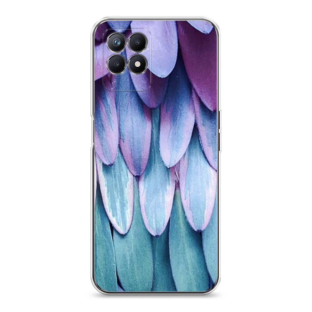 

Чехол на Realme 8i "Синее перо", Фиолетовый;голубой, 257350-3