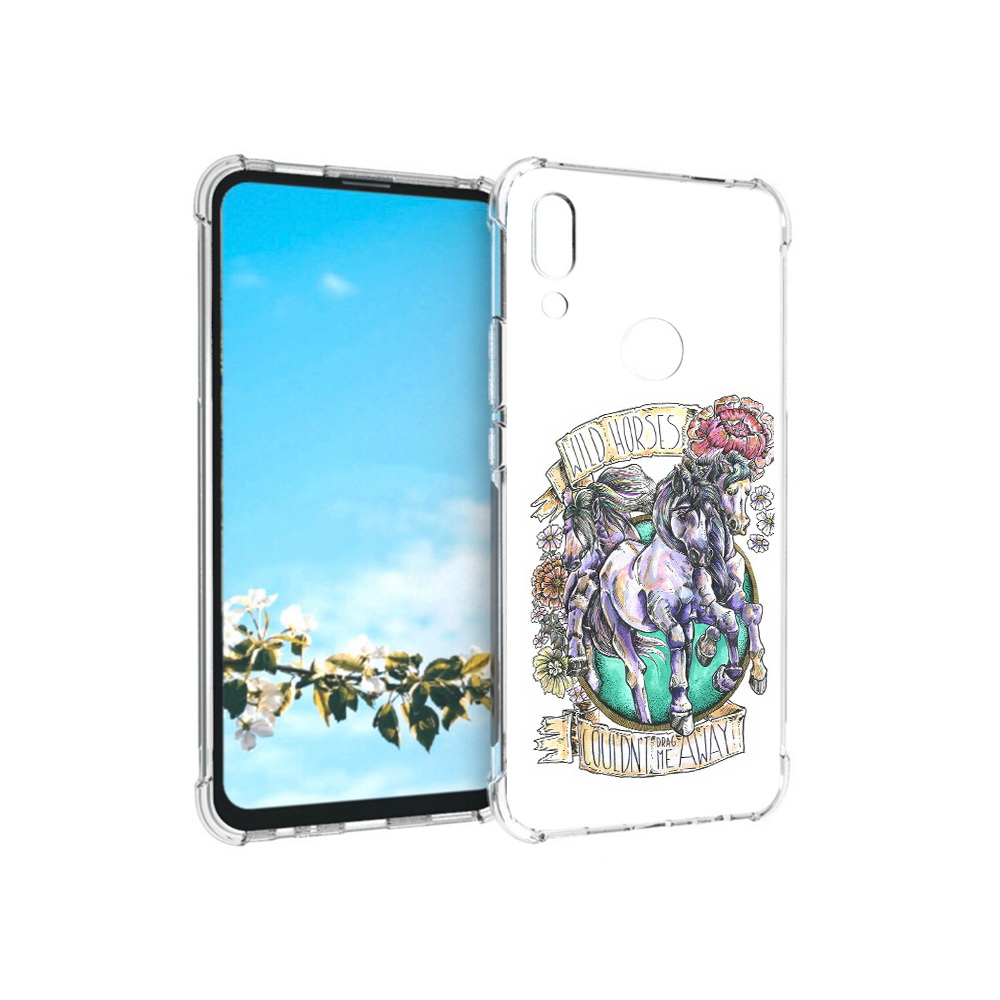 

Чехол MyPads Tocco для Huawei P Smart Z рисунок коней в цветах, Прозрачный, Tocco