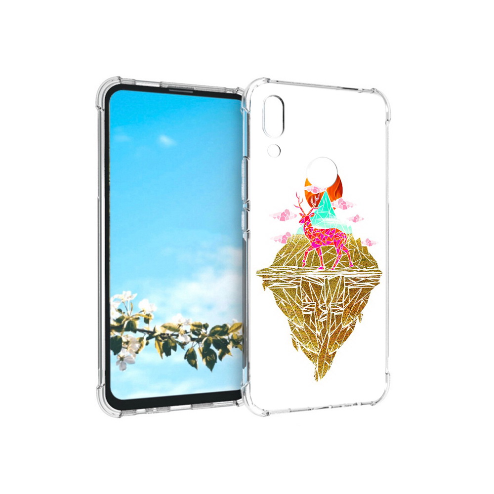 

Чехол MyPads Tocco для Huawei P Smart Z розовый олень абстракция, Прозрачный, Tocco