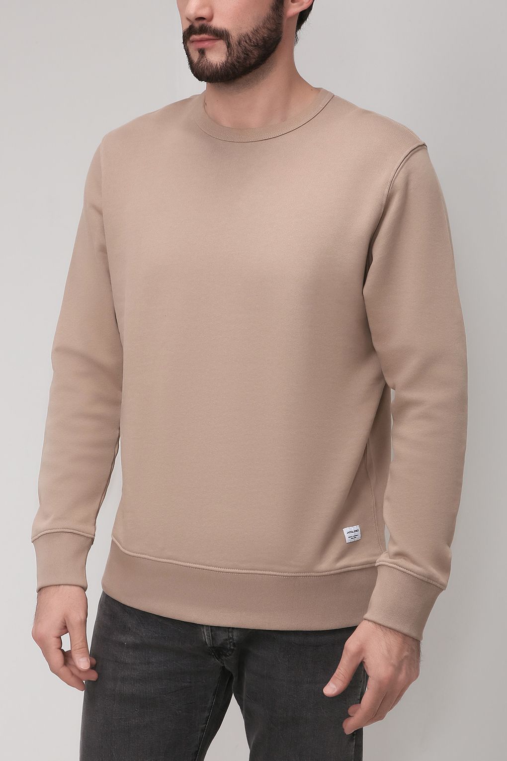 

Свитшот мужской Jack & Jones 12190575 бежевый S, 12190575