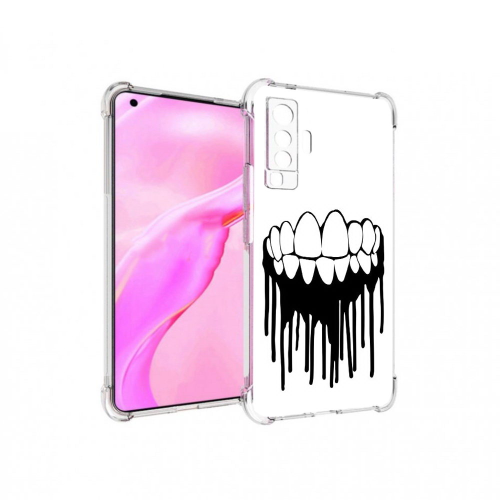 

Чехол MyPads Tocco для Vivo X50 зубы (PT226969.391.372), Прозрачный, Tocco
