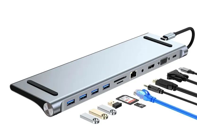 Разветвитель для компьютера Hb-H Разветвитель 11-в-1 USB 3.0 (dock-0001)