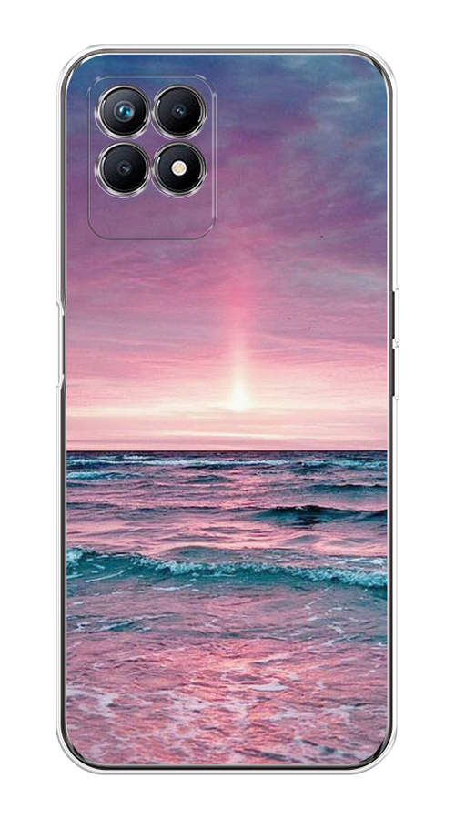 

Чехол на Realme 8i "Восход 3", Розовый;голубой, 257350-2