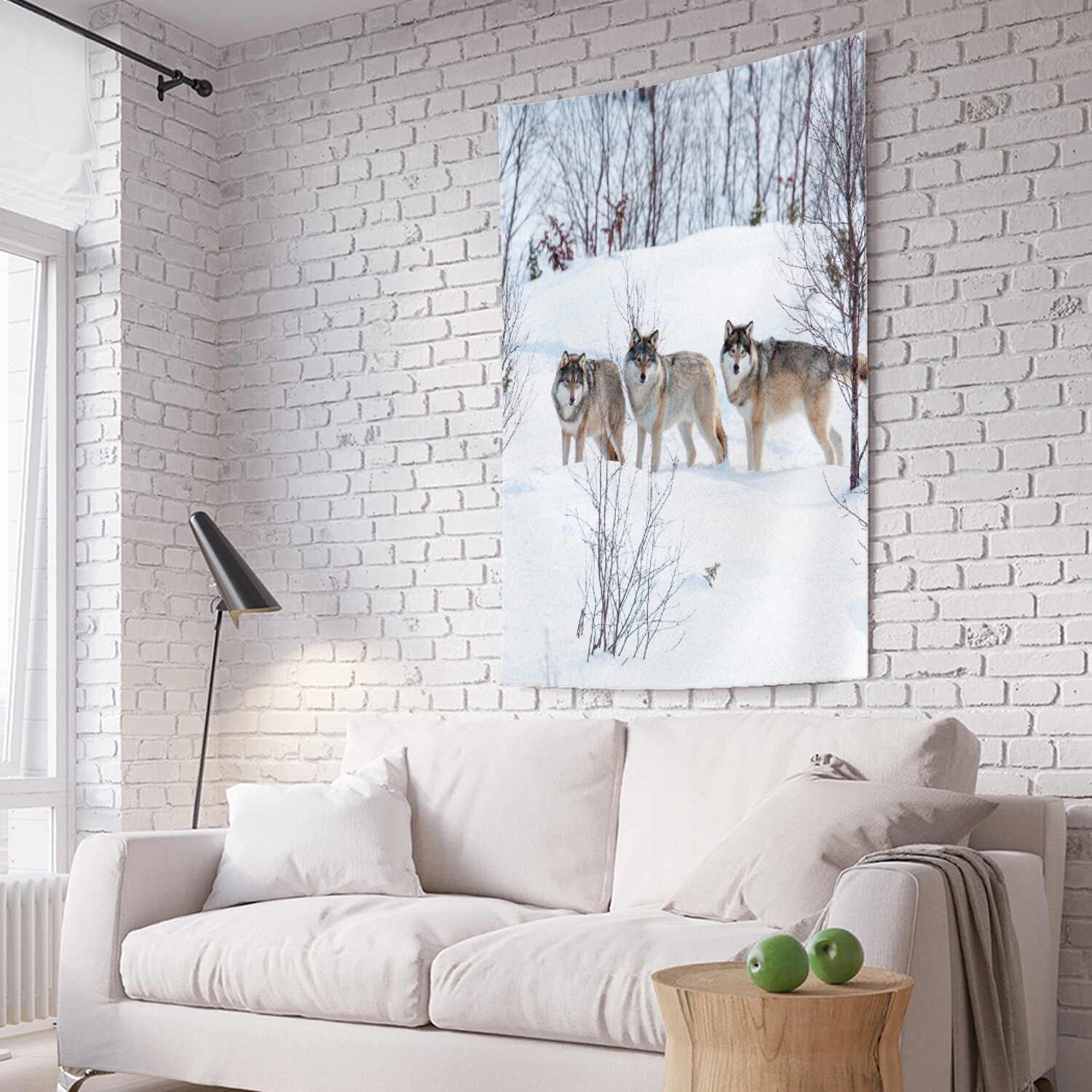 

Вертикальное фотопанно на стену JoyArty Снежные волки 150x200 см, Снежные волки