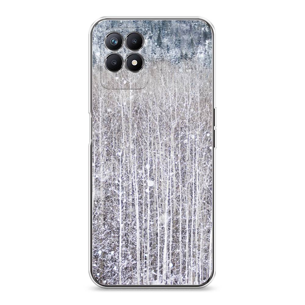 

Чехол на Realme 8i "Снежный лес", Бежевый;серый;белый, 257350-5