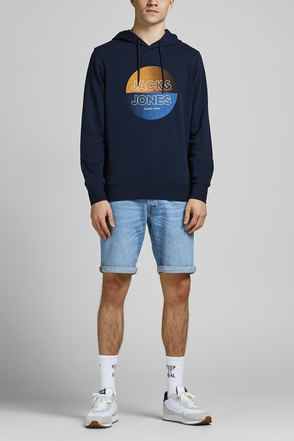 фото Толстовка мужская jack & jones 12191999 синяя xl