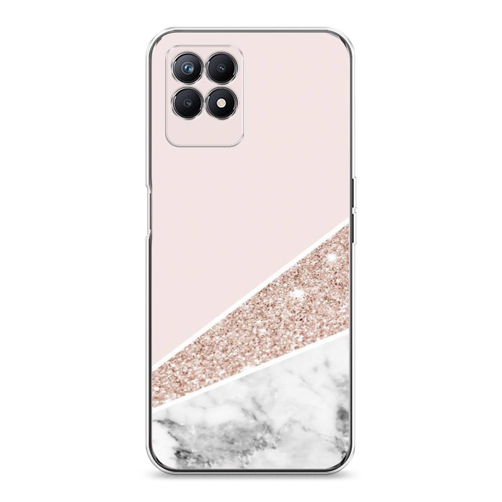 

Чехол на Realme 8i "Блестящий розовый мрамор", 257350-3