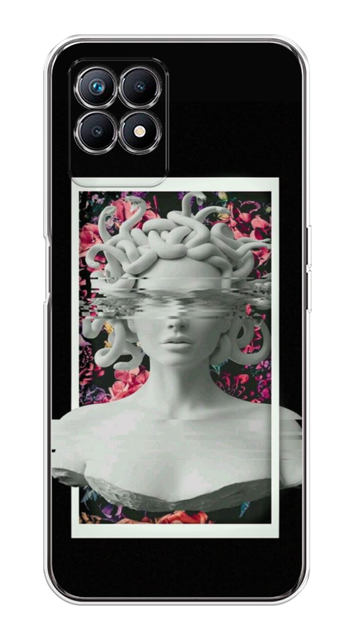 

Чехол на Realme 8i "Web Punk Медуза Горгона", Черный;серый, 257350-6