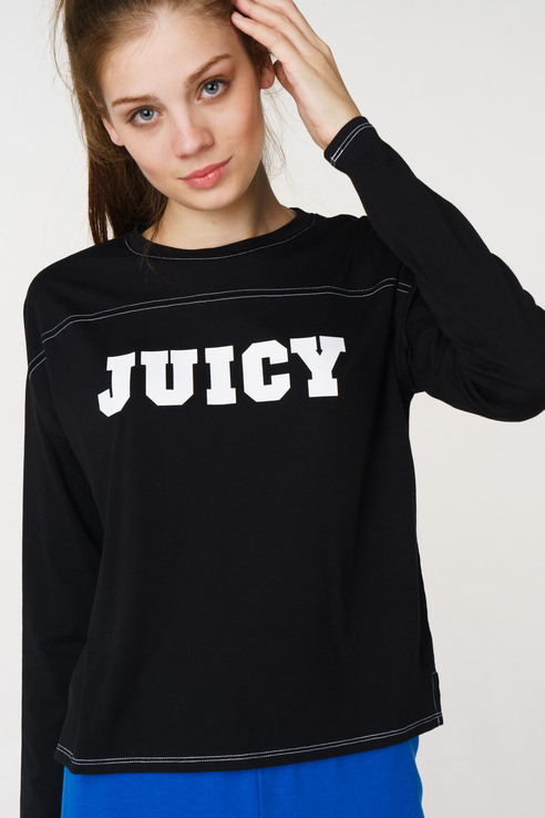 фото Лонгслив женский juicy couture jwtkt120706/009 черный 44 ru