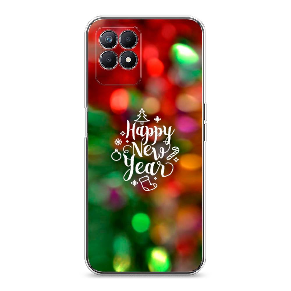 

Чехол на Realme 8i "Новый Год на елке", Зеленый;красный;желтый, 257350-5