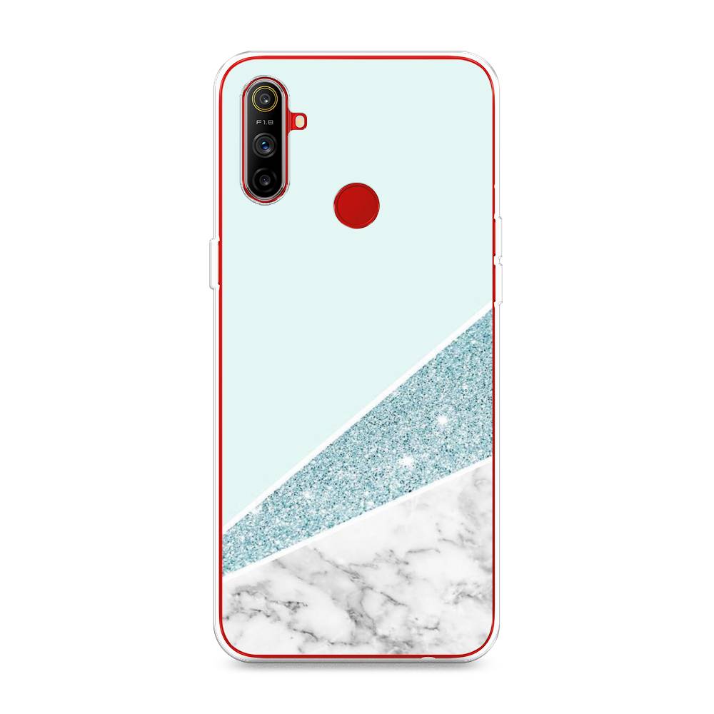 

Чехол Awog на Realme C3 "Мрамор с голубыми блестками", Разноцветный, 253050-3