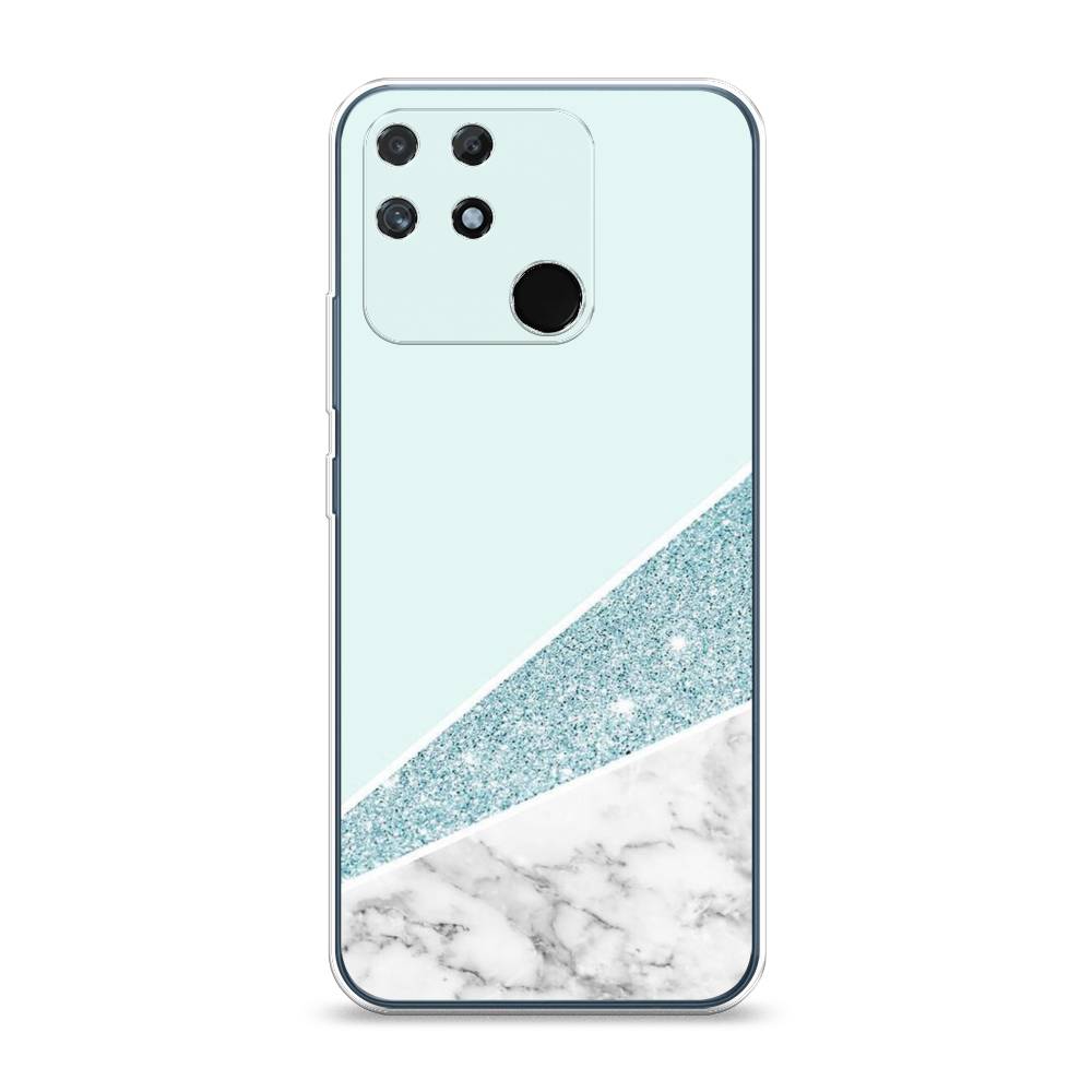 

Чехол Awog на Realme Narzo 50A "Мрамор с голубыми блестками", Разноцветный, 258450-3
