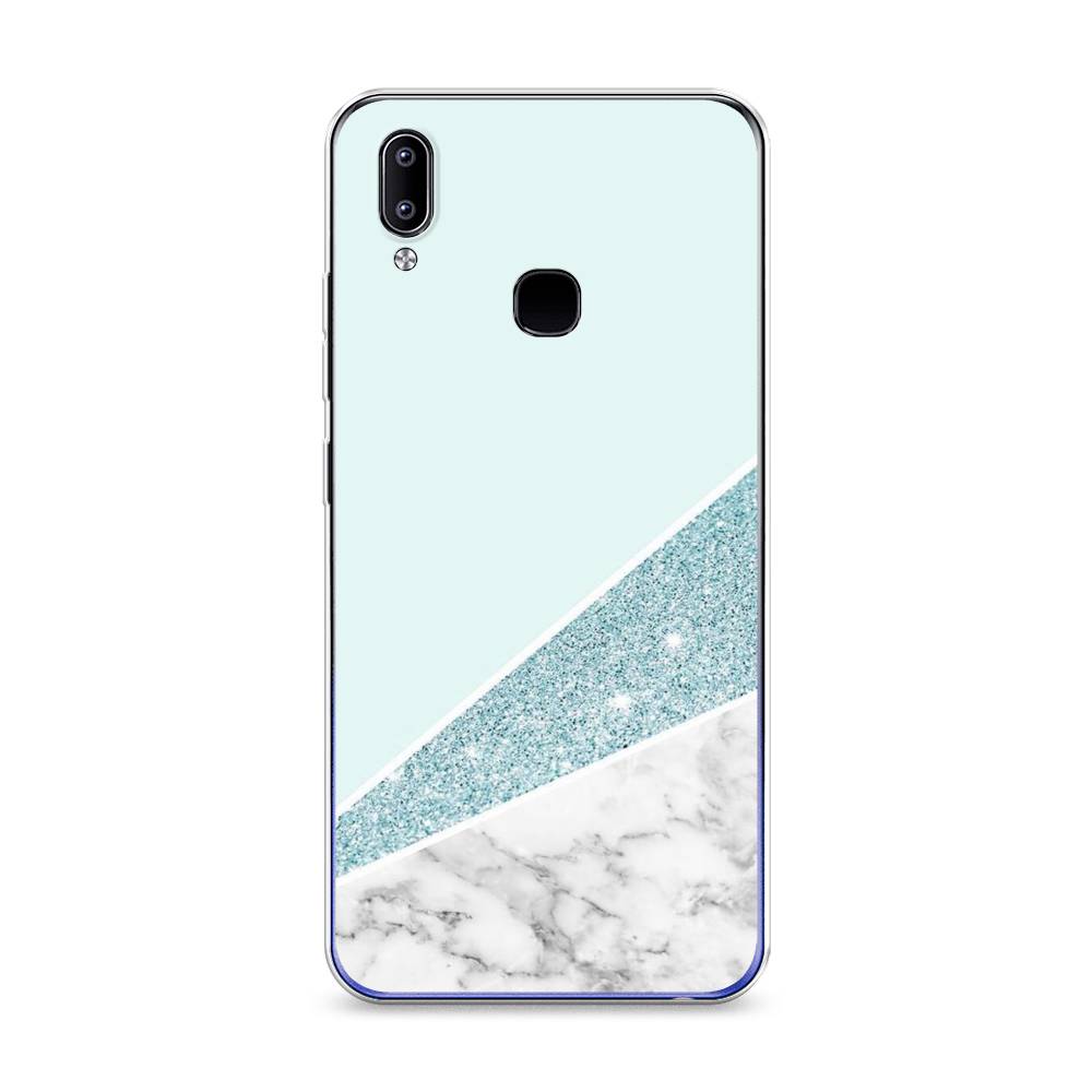 

Чехол Awog на Realme Q3 "Мрамор с голубыми блестками", Разноцветный, 256450-3
