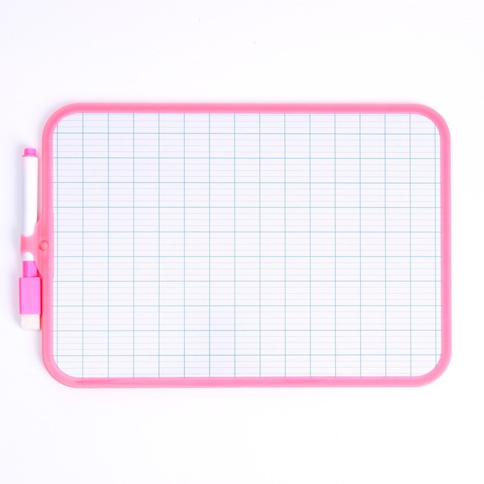 

Доска для рисования двухсторонняя, с маркером-стиралкой, цвета МИКС