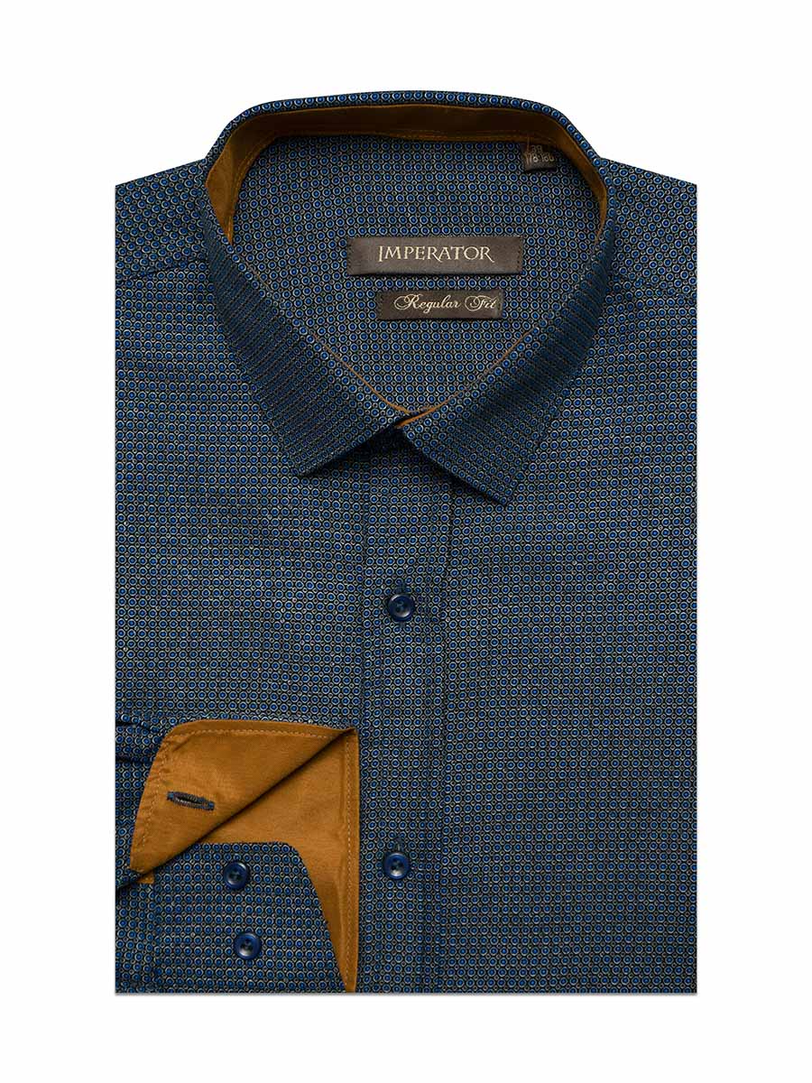 Рубашка мужская Imperator Twist 14 синяя 43/178-186