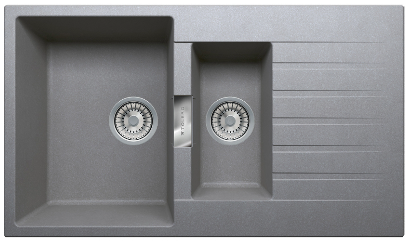 

Мойка кухонная Tolero TL-860, TL-860 №001 серый металлик