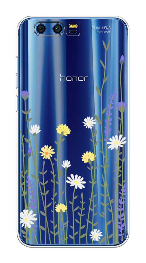 

Чехол на Honor 9 "Ромашка и лаванда", Зеленый;желтый;прозрачный, 62450-1