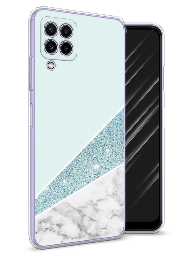 

Чехол Awog на Samsung Galaxy A22 / Самсунг A22 "Мрамор с голубыми блестками", Разноцветный, 2103150-3