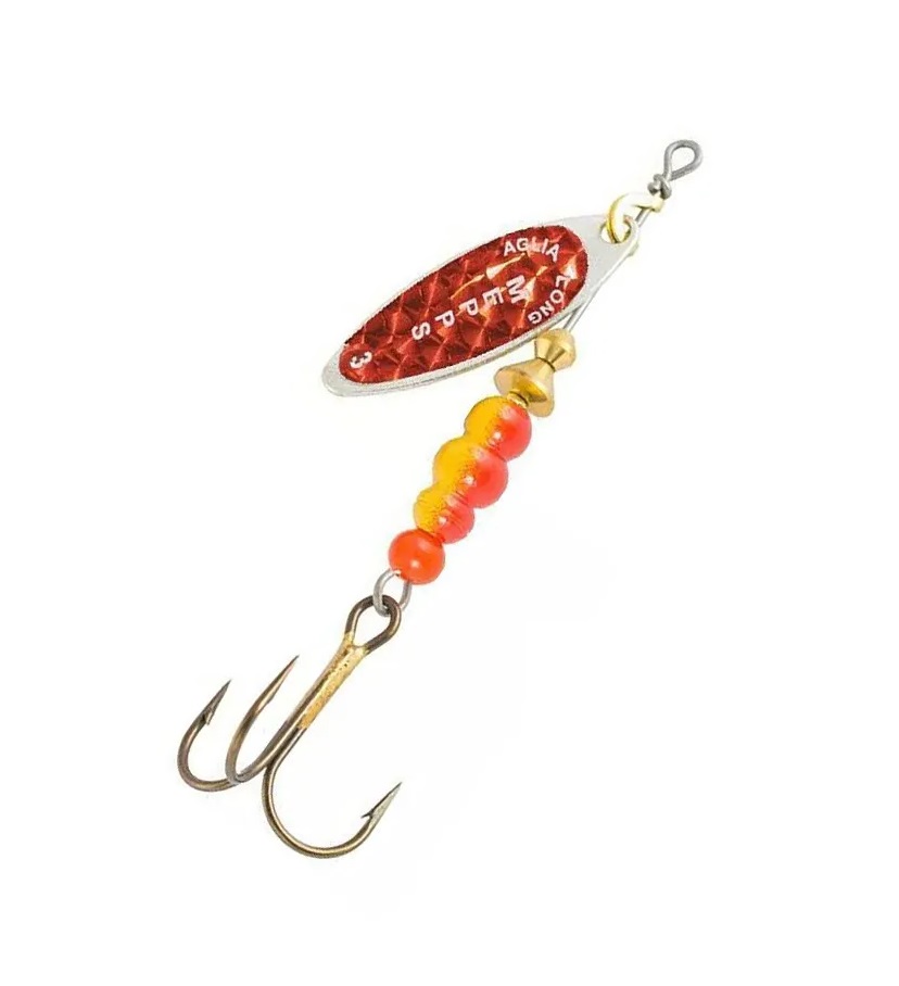 

Блесна AGLIA LONG REDBO №3 silver 11.5 г Mepps, Серебристый;красный, Aglia Long Redbo