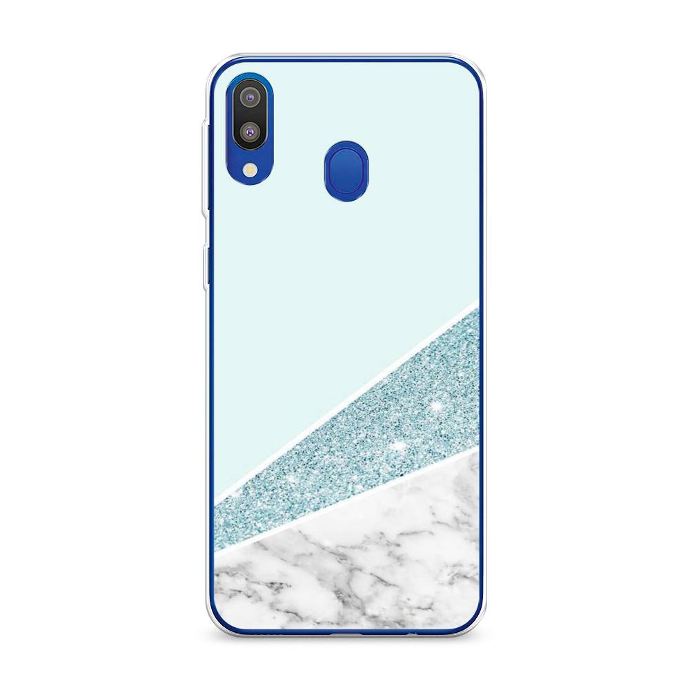 

Чехол Awog на Samsung Galaxy M20 "Мрамор с голубыми блестками", Разноцветный, 27450-3