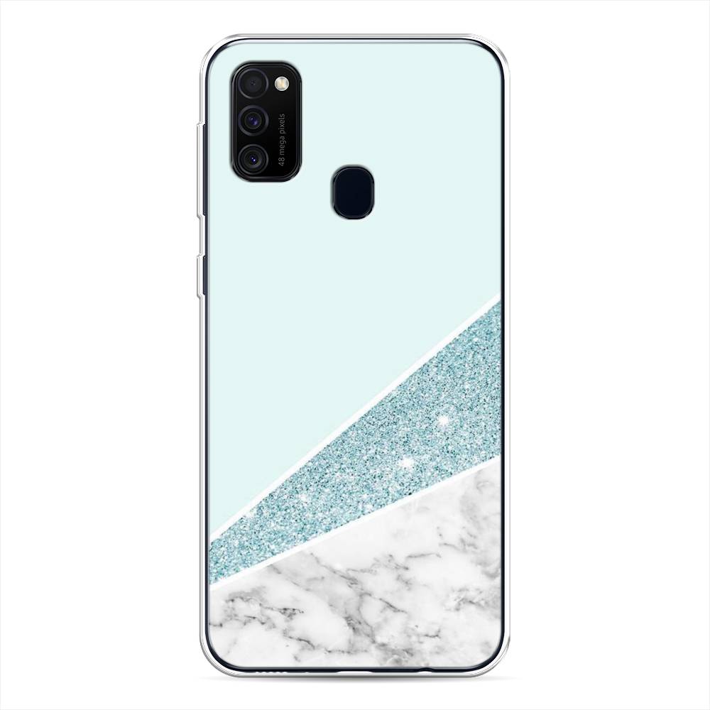 

Чехол Awog на Samsung Galaxy M21/M30s "Мрамор с голубыми блестками", Разноцветный, 29750-3