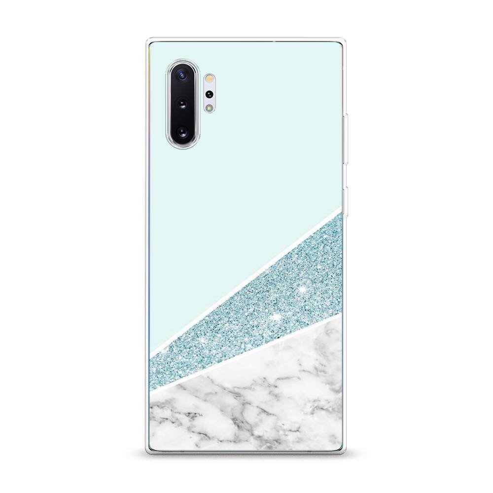 

Чехол Awog на Samsung Galaxy Note 10 Plus "Мрамор с голубыми блестками", Разноцветный, 28550-3