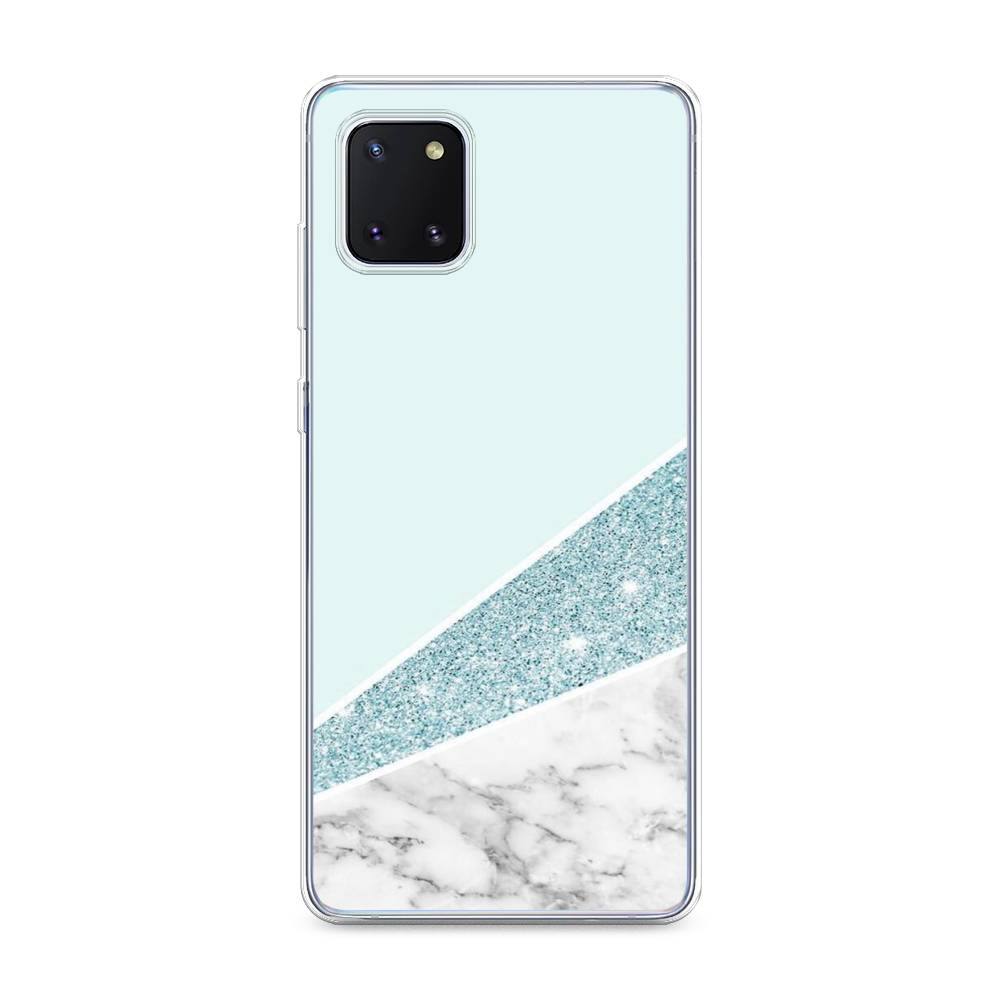 

Чехол Awog на Samsung Galaxy Note 10 lite/A81 "Мрамор с голубыми блестками", Разноцветный, 29150-3