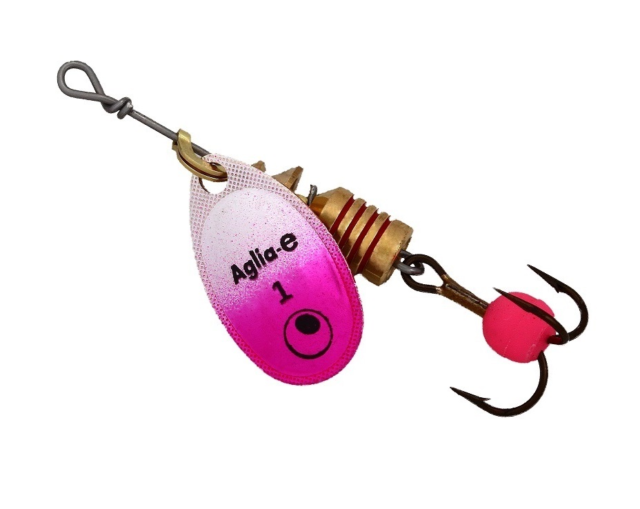 

Блесна AGLIA-e №1 pink 3.5 г Mepps, Белый;розовый;золотистый, Aglia -E