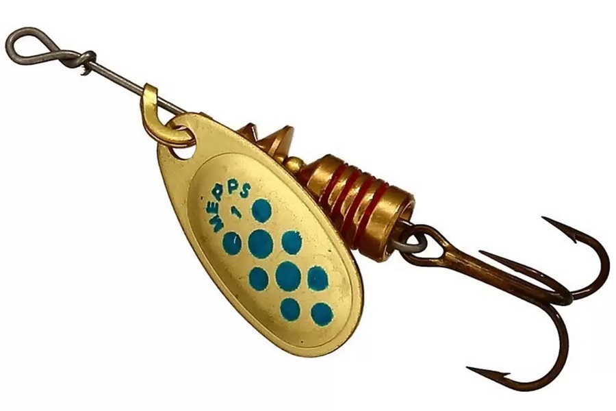 

Блесна COMET DECOREE №1 gold-blue-dot 3.5 г Mepps, Золотистый;синий, Comet Decoree