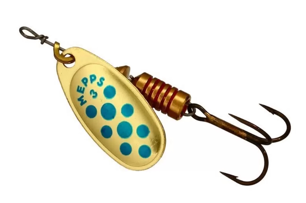 

Блесна COMET DECOREE №3 gold-blue-dot 6.5 г Mepps, Золотистый;синий, Comet Decoree