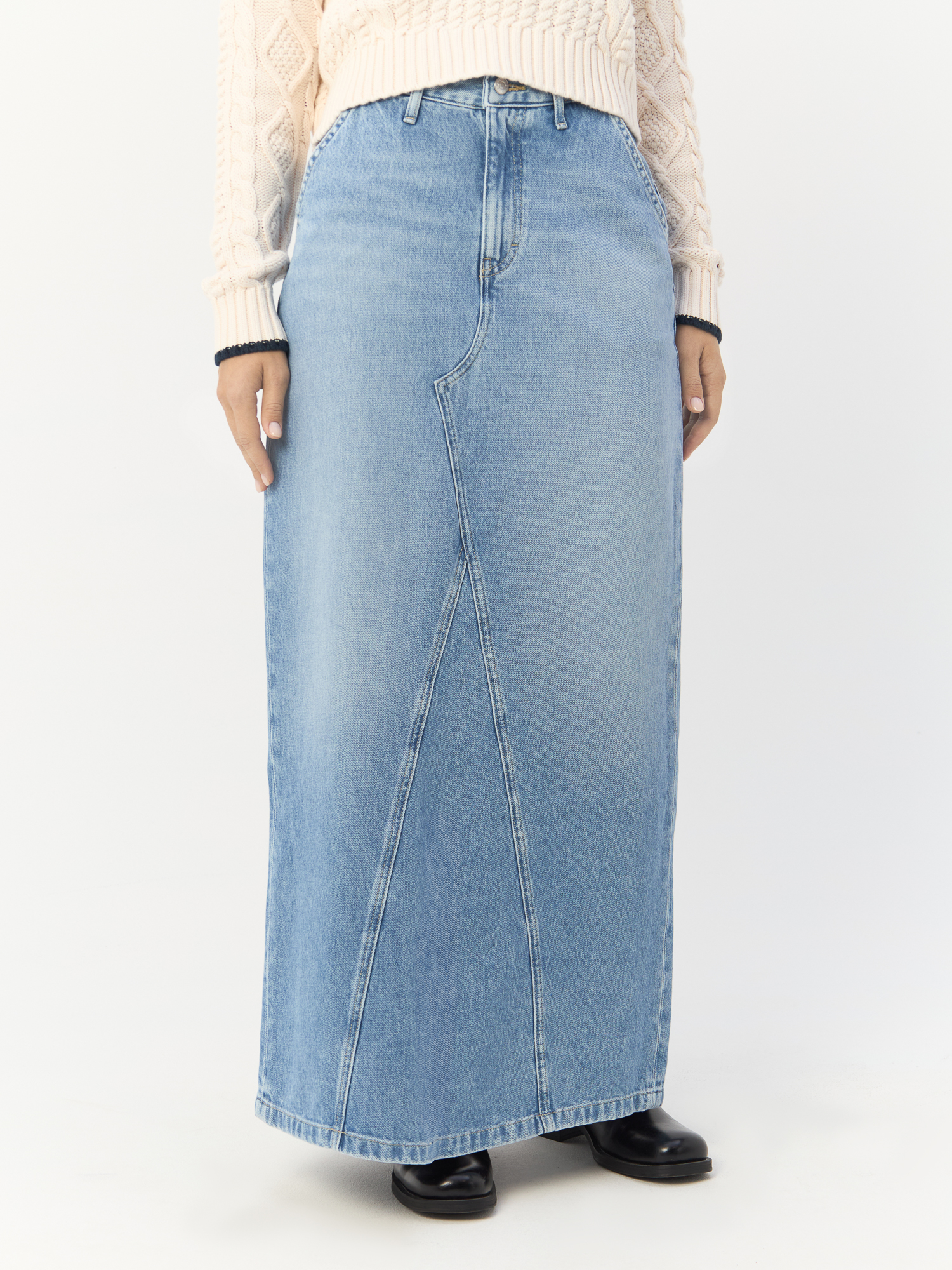 Юбка женская Tommy Hilfiger Jeans Claire High Maxi Skirt DW0DW19294 синяя 27 EU