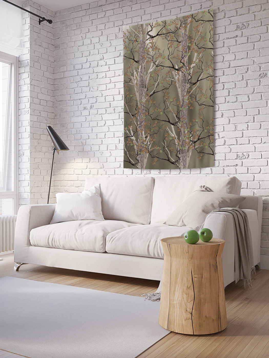 

Вертикальное фотопанно на стену JoyArty Стена из веток 100x150 см, Стена из веток