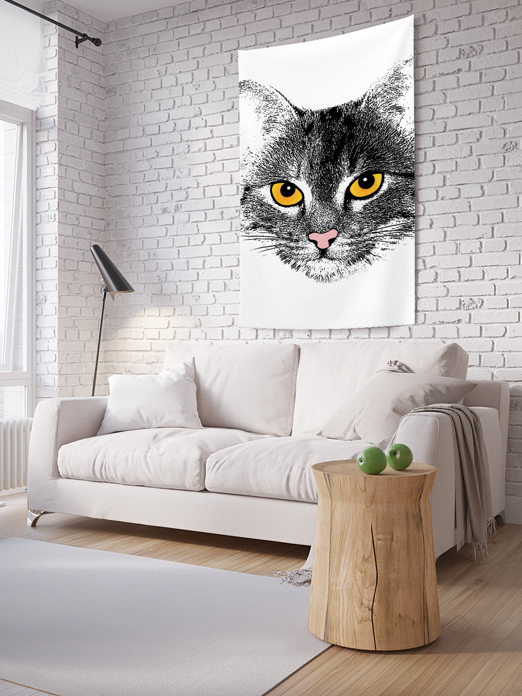 

Вертикальное фотопанно на стену JoyArty Кошачий взгляд 100x150 см, Кошачий взгляд