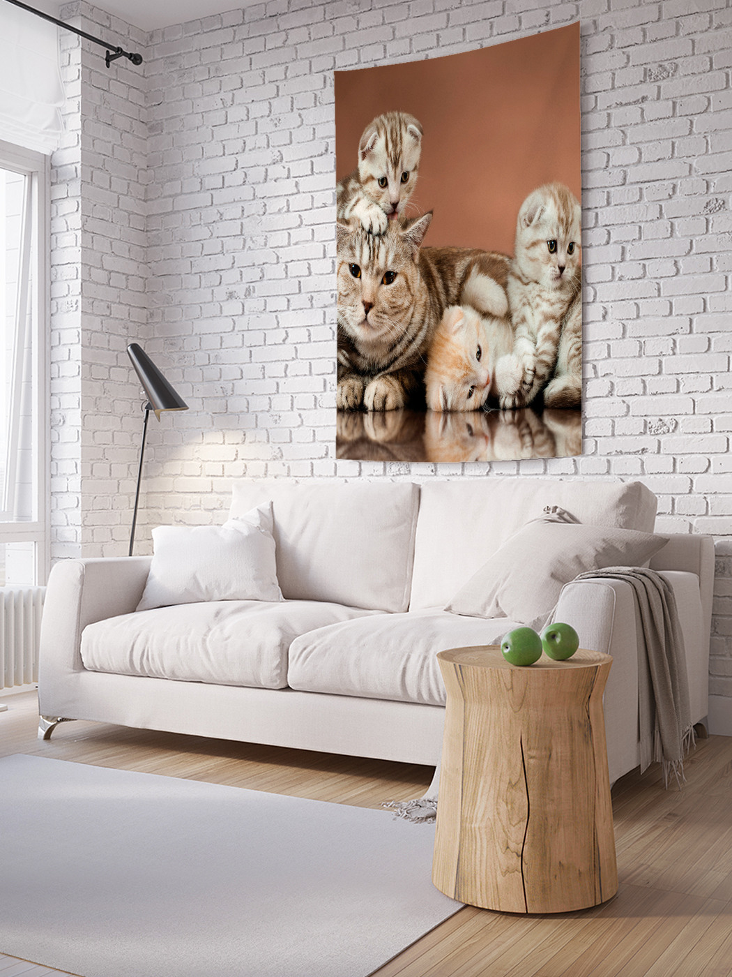 

Вертикальное фотопанно на стену JoyArty Кошачья мама 100x150 см, Кошачья мама