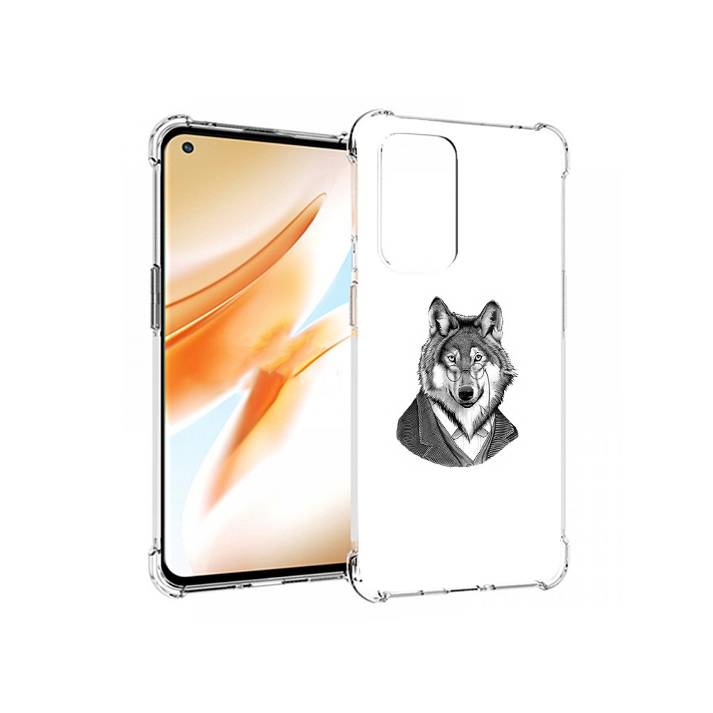 

Чехол MyPads Tocco для OnePlus 9 Pro волк в пиджаке (PT159597.127.266), Прозрачный, Tocco