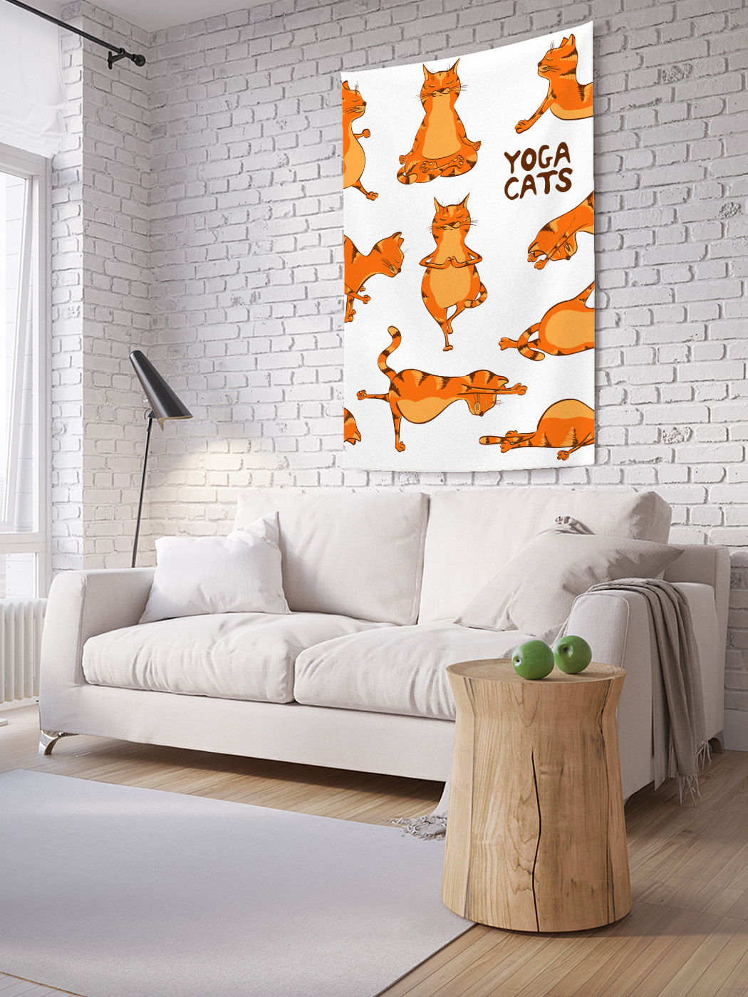 

Вертикальное фотопанно на стену JoyArty Йога и кот 100x150 см, Йога и кот