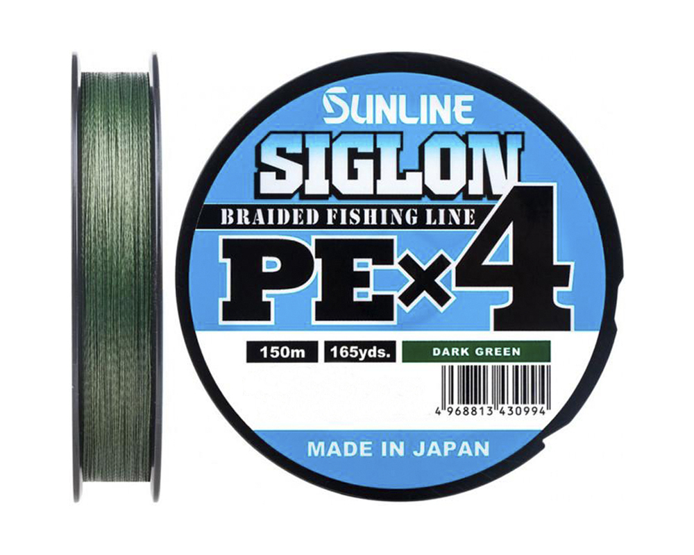 

Плетеный шнур Sunline Siglon PEx4 dark-green, Зеленый, Siglon PEx4