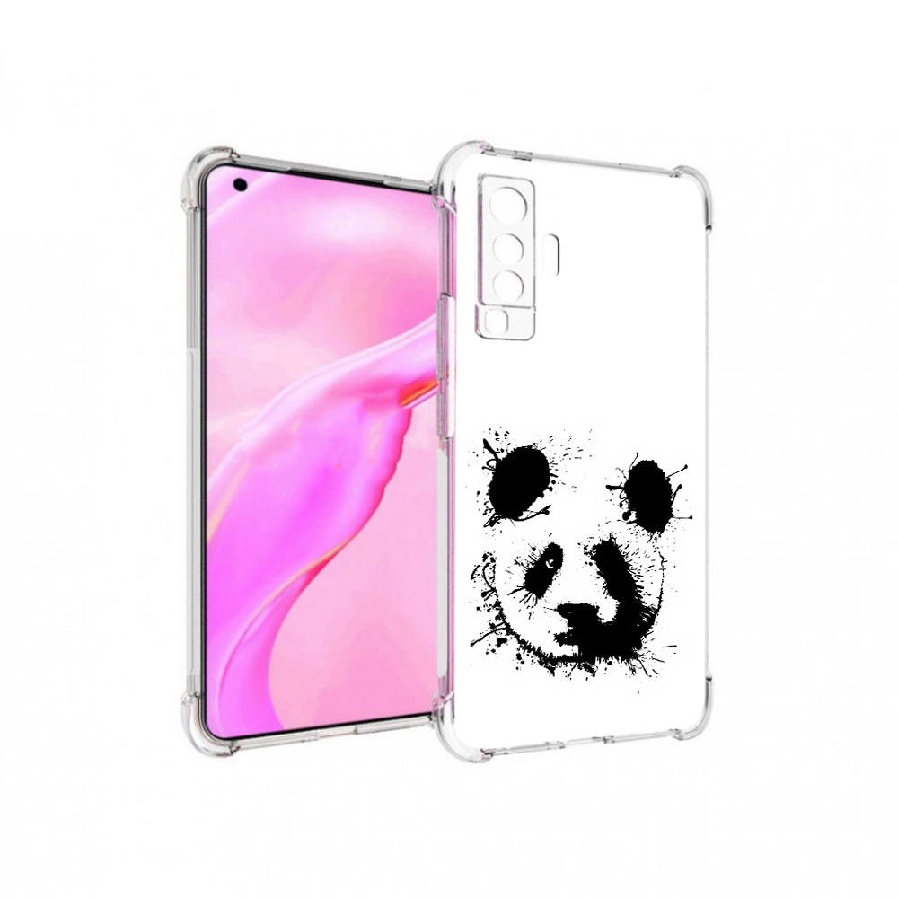 

Чехол MyPads Tocco для Vivo X50 клякса-панда (PT226969.391.389), Прозрачный, Tocco